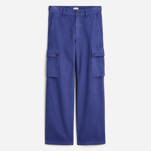 New JCREW Size 30 Relaxed Cargo Pants in Heavyweight Twill Royal Navy $128 BW526 - Picture 5 of 9